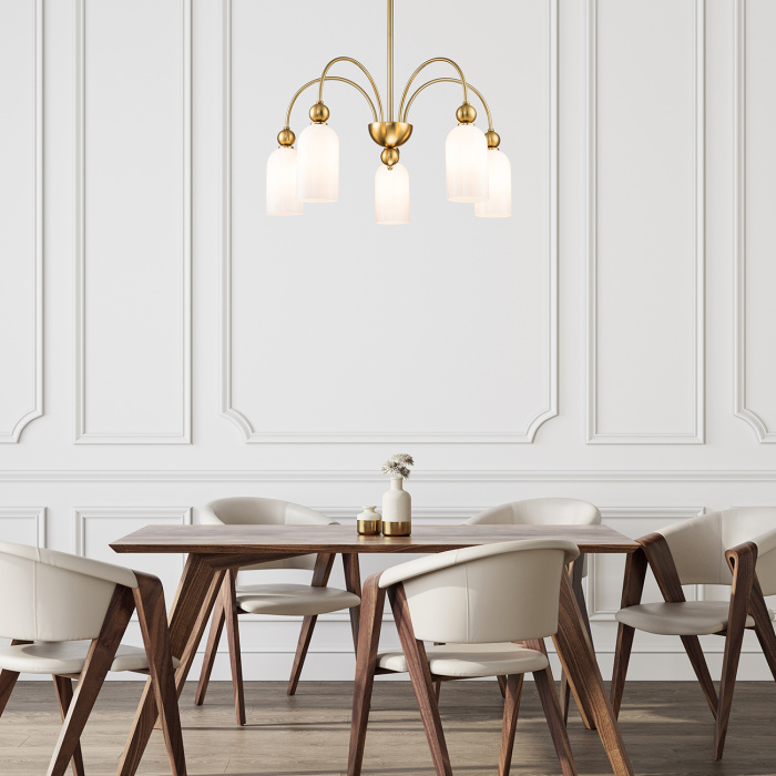 Потолочная люстра на штанге ODE ESCADA 686/5PL Copper