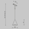 Трековый подвесной светильник Maytoni Cono TR182-1-5WTW-M-B