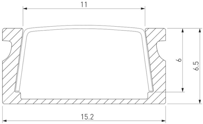 Накладной алюминиевый профиль для светодиодной ленты Elektrostandard Ll-2-alp006 4690389170447