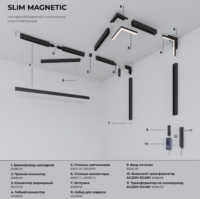Трековый магнитный светильник Elektrostandard Slim magnetic 4690389206481