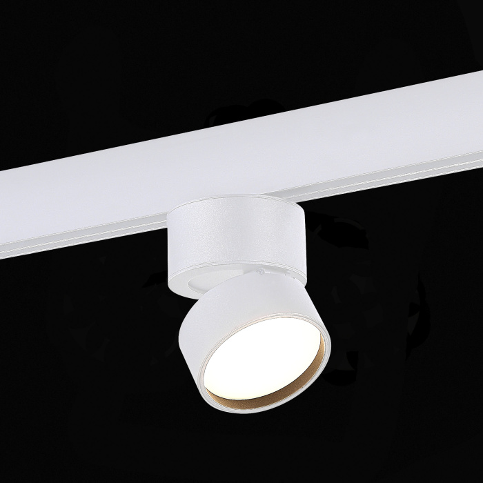 Магнитный трековый светильник Белый LED 1*9W 3000K 550Lm Ra>90 120° IP20 D85xH126 48V ST809.536.09