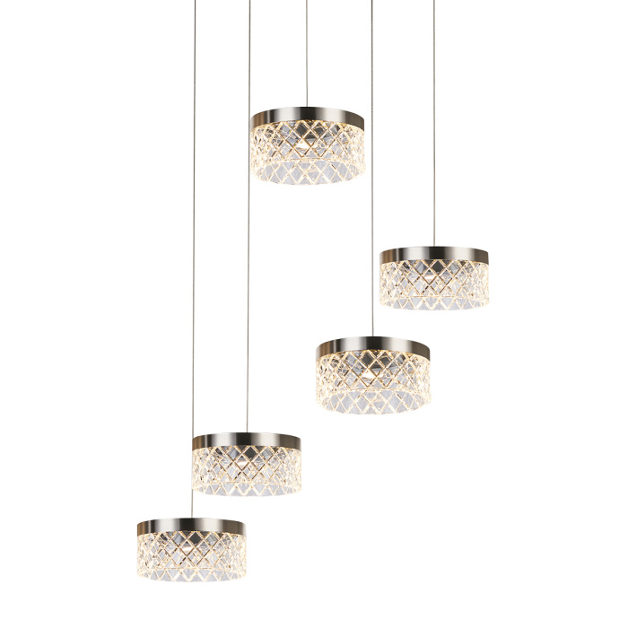 Подвесной светильник Delight Collection Diamond cut MD21020075-5A satin nickel