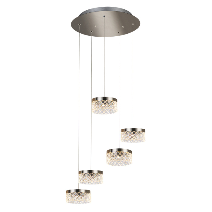 Подвесной светильник Delight Collection Diamond cut MD21020075-5A satin nickel