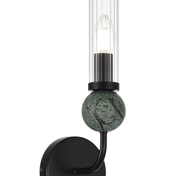 Светильник настенный ST-Luce черный/прозрачный E14 1*40W SL1244.401.01