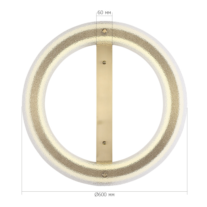 Светильник потолочный ST-Luce золотистый/Прозрачный LED 1*40W 4000K SL6245.212.01