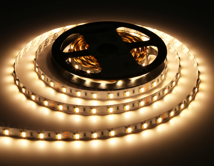 Светодиодная лента с регулировкой температуры света GS4101 5050 60Led /14W m/ 24V IP20 CCT 3000-6500 Ambrella light GS4101