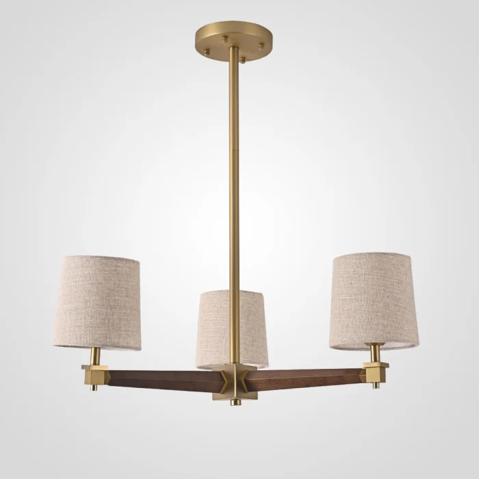 Люстра на штанге ImperiumLoft Stavra Jorgenson Beige/Dark Wood 203576-26