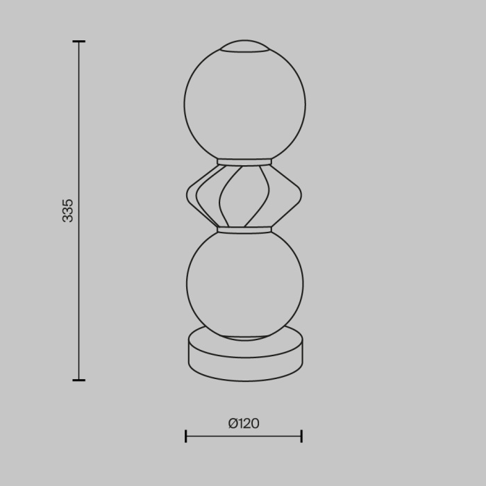 Настольная лампа Maytoni Brosche MOD362TL-L10GR3K