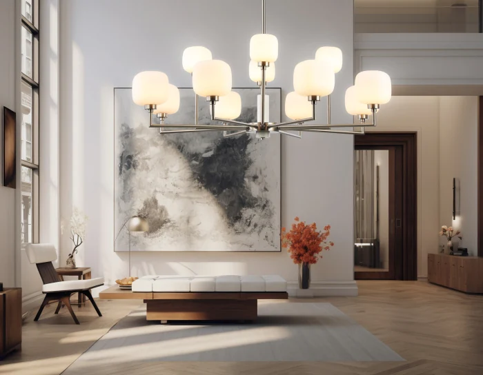 Люстра на штанге с мрамором AMBRELLA light LH53005