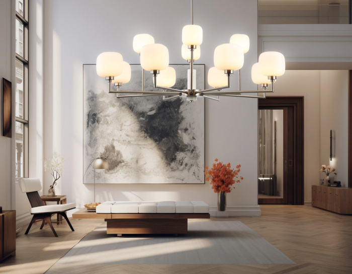 Люстра на штанге с мрамором AMBRELLA light LH53005