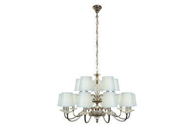 Подвесная люстра iLamp Dolce Vita P2345-10+5 Никель+голубой