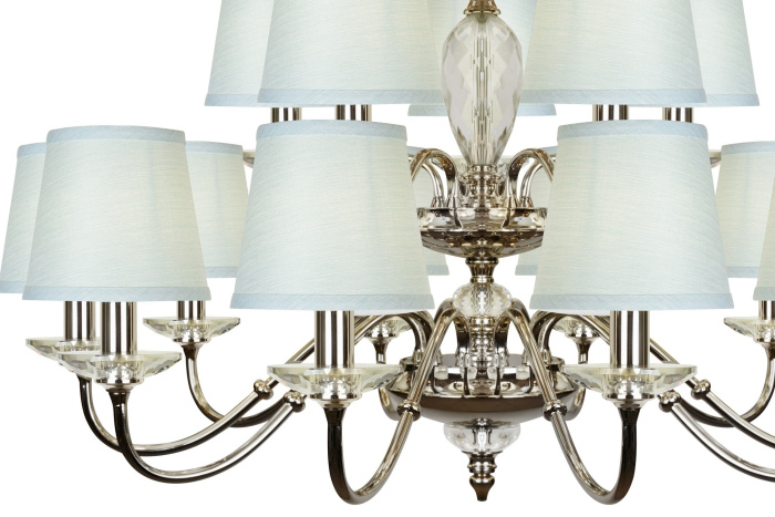 Подвесная люстра iLamp Dolce Vita P2345-10+5 Никель+голубой