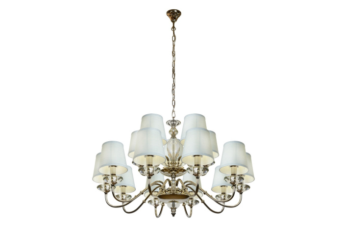 Подвесная люстра iLamp Dolce Vita P2345-10+5 Никель+голубой