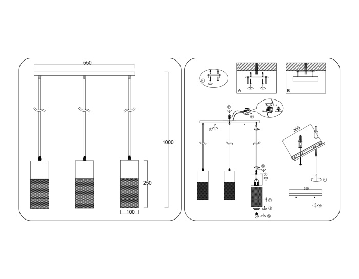 Светильник подвесной AMBRELLA light TR8499