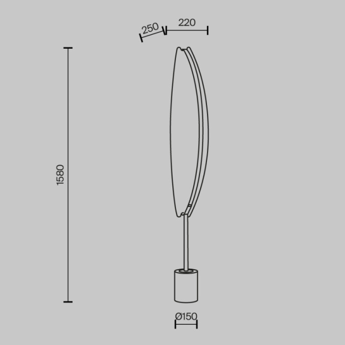 Торшер Maytoni MOD281FL-L33BS3K