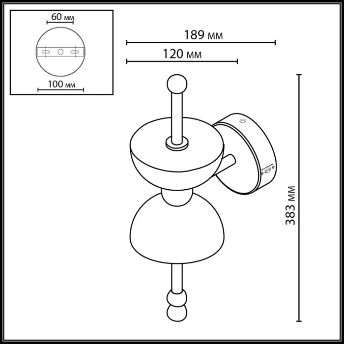 Настенный светильник Odeon Light Feliz 6685/7WL