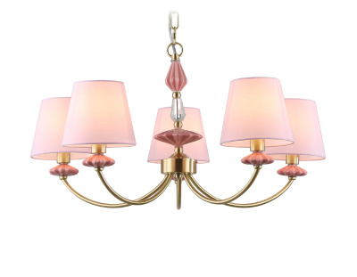 Подвесная люстра с абажуром и декором из керамики Ambrella light LH75024