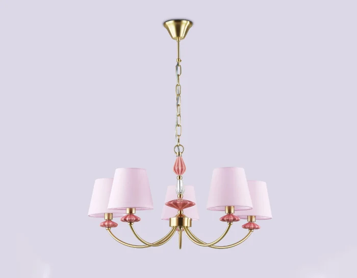 Подвесная люстра с абажуром и декором из керамики Ambrella light LH75024