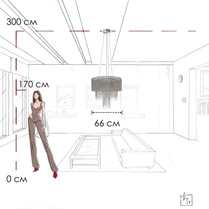 Подвесная люстра Loft it Opera 10406/660