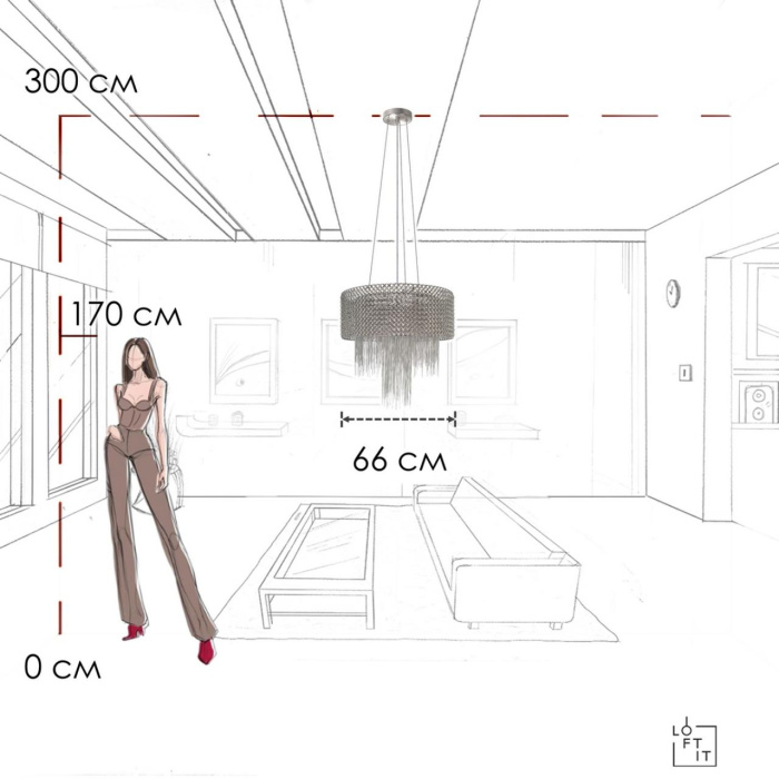 Подвесная люстра Loft it Opera 10406/660