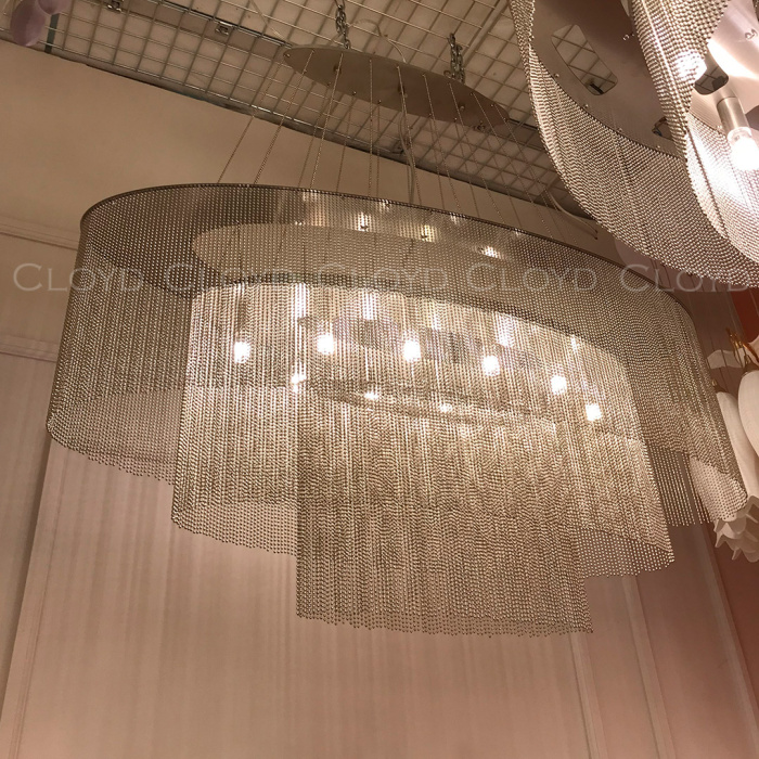 Люстра Cloyd ONASSIS C10 / L100 см - никель сатин (арт.11462)