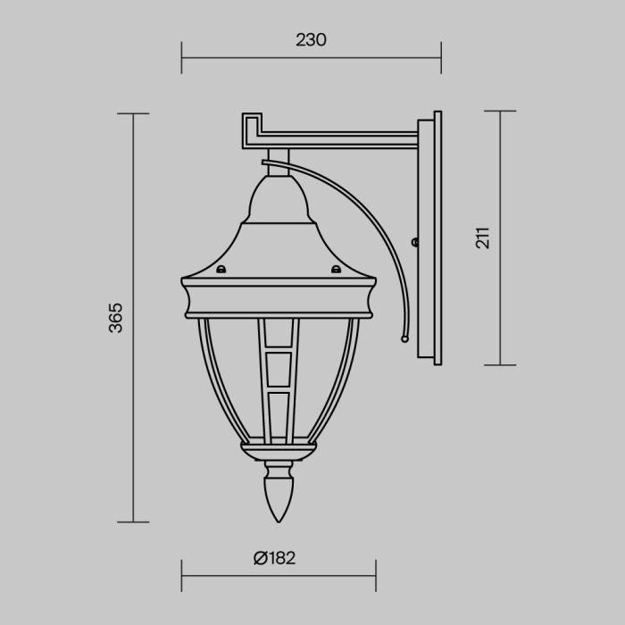 Уличный настенный светильник Maytoni Rivoli O027WL-01B