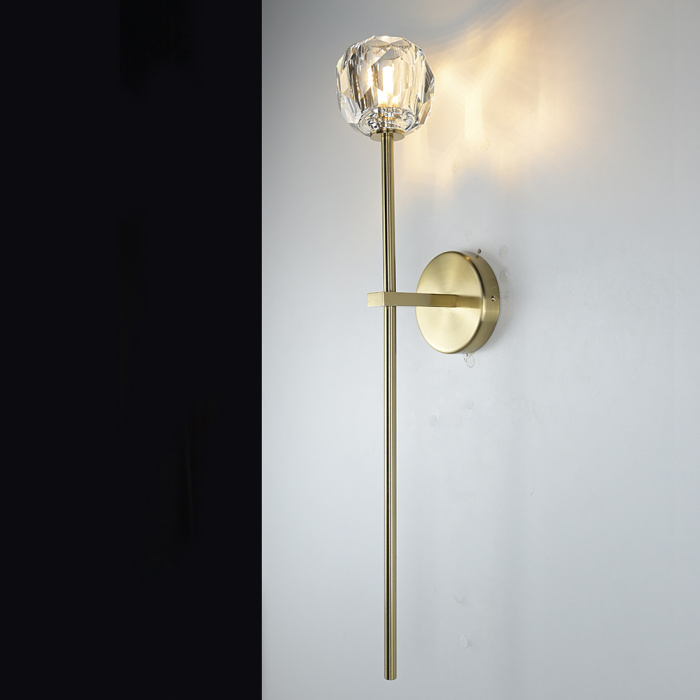 Бра Boule de Cristal Long Sconce Brass ImperiumLoft