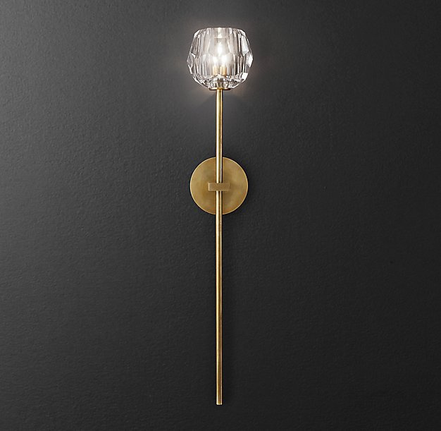 Бра Boule de Cristal Long Sconce Brass ImperiumLoft