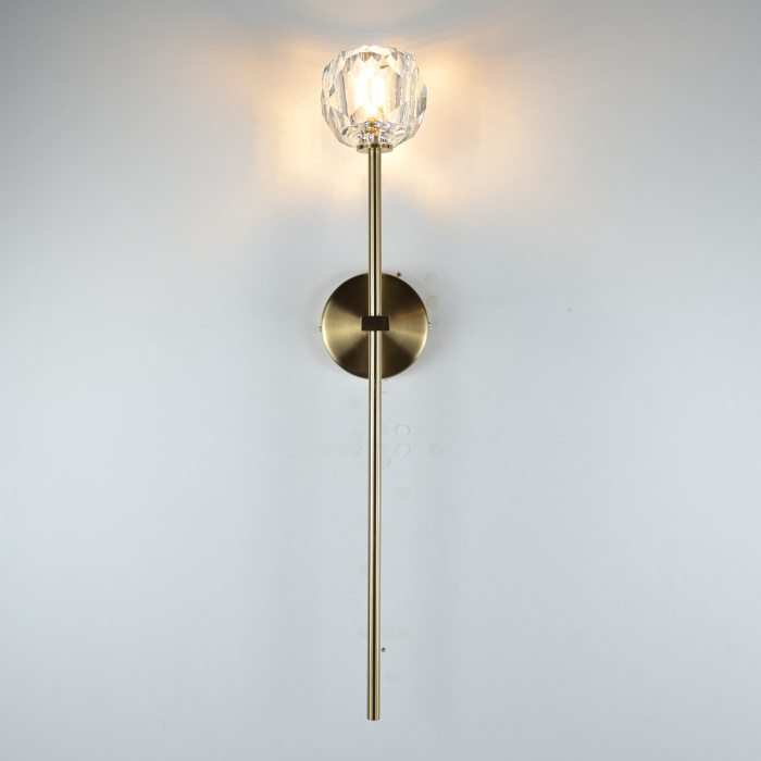Бра Boule de Cristal Long Sconce Brass ImperiumLoft