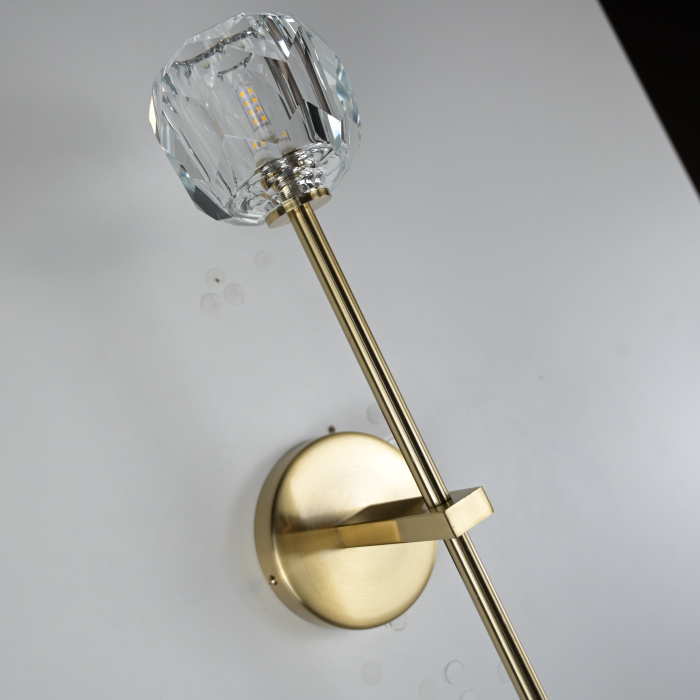 Бра Boule de Cristal Long Sconce Brass ImperiumLoft