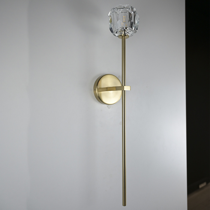 Бра Boule de Cristal Long Sconce Brass ImperiumLoft
