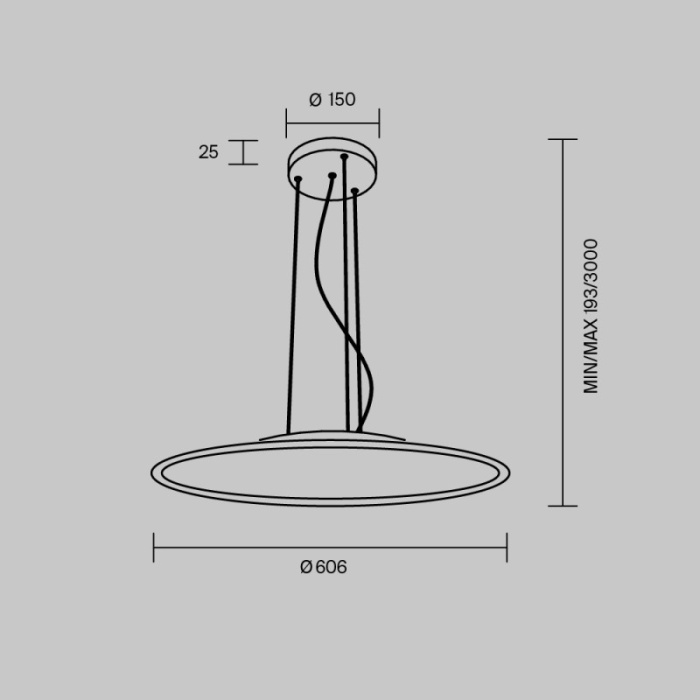 Подвесной светильник Maytoni Modern MOD471PL-L57BK