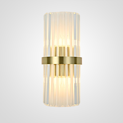 Бра Odeon Clear Glass Gold metal Wall Lamp ImperiumLoft