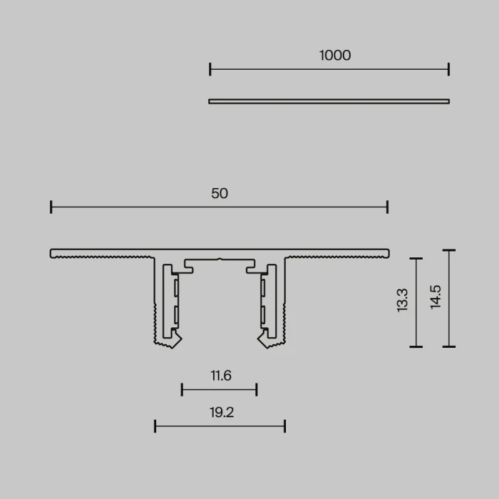 Шинопровод Maytoni Technical Busbar trunkings Exility X TRX239-421.12B