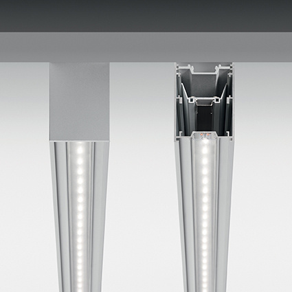 Подвесной светодиодный светильник Ideal Lux Fluo Bi-Emission 1200 4000K Aluminum 192734