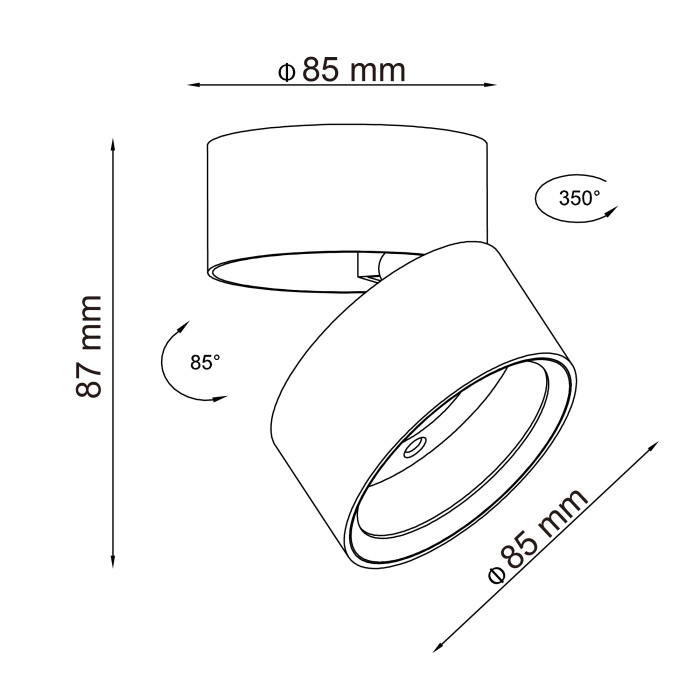 Спот поворотный ST651.432.09 ST LUCE