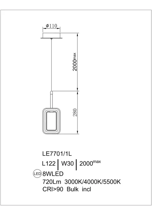 Подвесной светильник Leon Theona LE7701/1L Gold