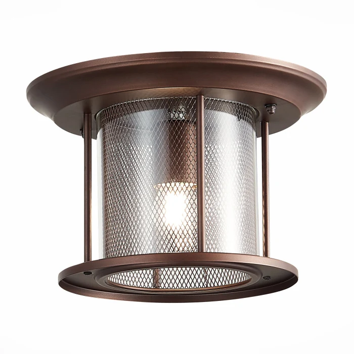 Светильник уличный потолочный ST-Luce SL080.402.01 Темный кофе/Прозрачный, Темный кофе E27 1*60W