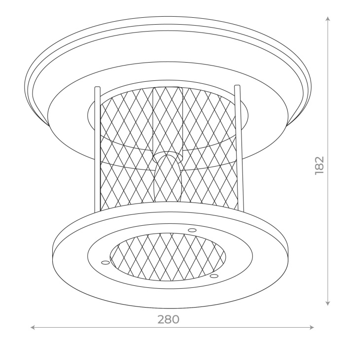 Светильник уличный потолочный ST-Luce SL080.402.01 Темный кофе/Прозрачный, Темный кофе E27 1*60W