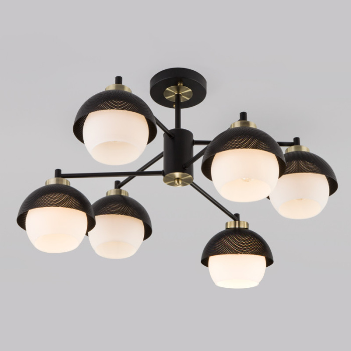Люстра на штанге Eurosvet Nocciola 70106/6 черный Smart