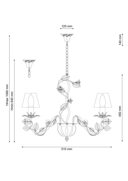 Люстра подвесная Lucia Tucci Fiori di rose 107.3