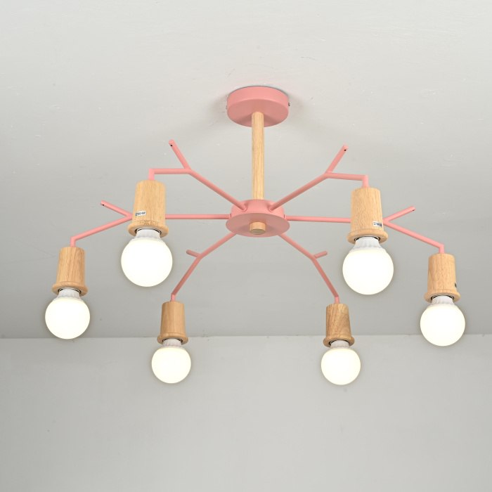 Люстра на штанге LES COLOR D80 Pink ImperiumLoft 220512-23