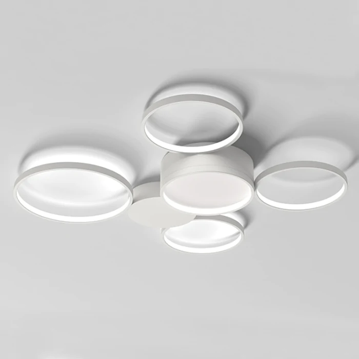 Потолочная люстра в виде колец TWINE 5 rings White ImperiumLoft