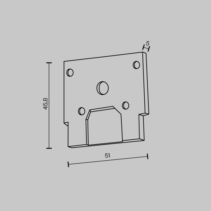 Торцевая заглушка для шинопровода Maytoni TRA034EC-SCCL-42B