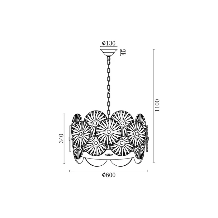Подвесной светильник VL3203P08 Vele Luce
