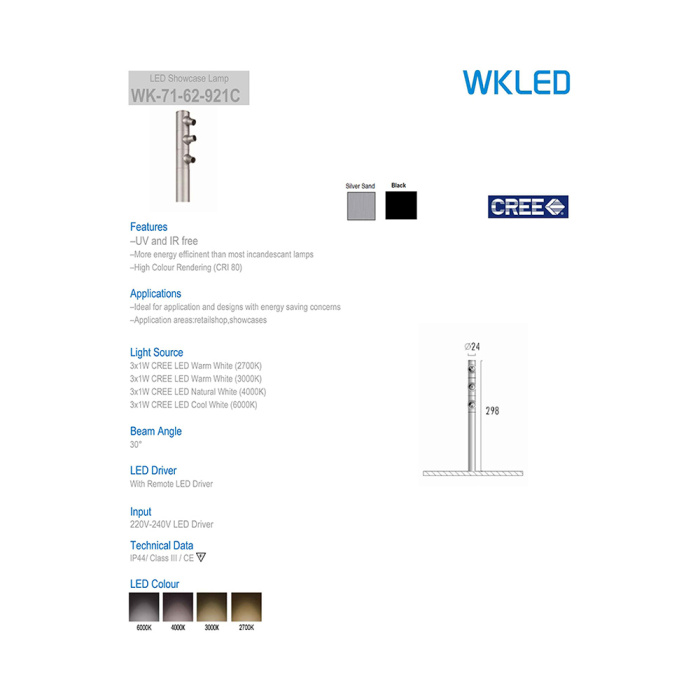 Подсветка Delight Collection 7162 71-62-921 warm white black