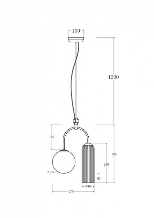 Подвесной светильник VL2135P02 Vele Luce