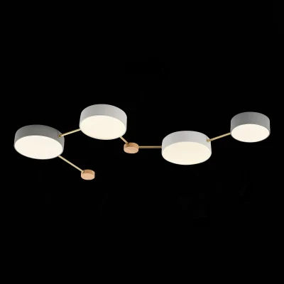 Светильник потолочный Золотистый, Светлое дерево/Белый, Серый LED 4*16,5W 4000K SLE600102-04