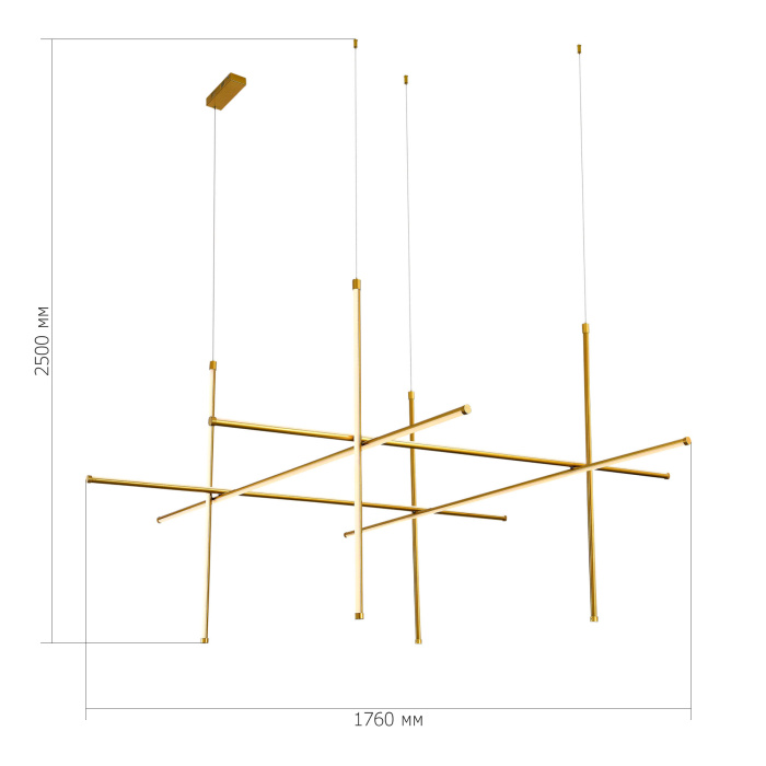 Светильник подвесной ST-Luce Матовое золото LED 1*150W 3000K SL6207.203.150