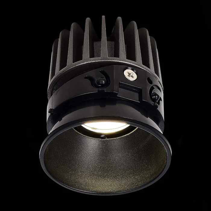 Светодиодный модуль Черный LED 1*12W 3000K 960Lm Ra>90 36°IP20 D69xH85 220-240V(глянец) ST851.438.12